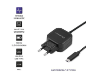 Qoltec Ładowarka Sieciowa 3,4A 17W + USB-C - 385371 - zdjęcie 6